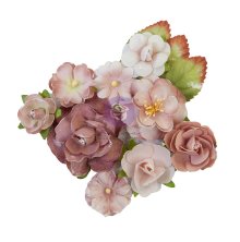 Prima Sharon Ziv Mulberry Paper Flowers 12/Pkg - Mauve Dream