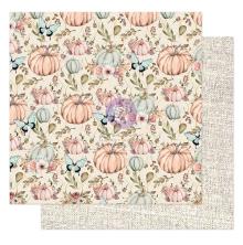 Prima Hello Pink Autumn Cardstock 12X12 - Happy Fall