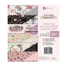 Prima Double-Sided Paper Pad 6X6 30/Pkg - Hello Pink Autumn