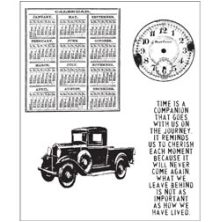 Tim Holtz Cling Stamps 7X8.5 - Elements Of Time CMS038