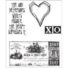 Tim Holtz Cling Stamps 7X8.5 - From The Heart CMS006