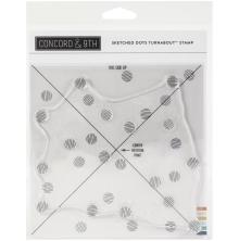 Concord & 9th Clear Stamps 6X6 - Sketched Dots Turnabout