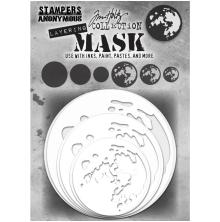 Tim Holtz Layering Mask Set 6/Pkg - Moon THMSK01