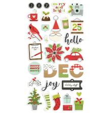 Simple Stories Chipboard Stickers 6X12 - Make It Merry