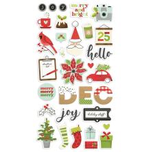 Simple Stories Chipboard Stickers 6X12 - Make It Merry UTGENDE