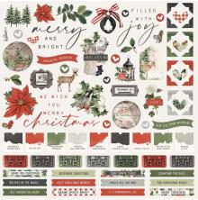 Simple Stories Sticker Sheet 12X12 - SV Rustic Christmas UTGENDE