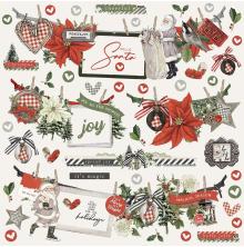 Simple Stories Sticker Sheet 12X12 - SV Rustic Christmas Banner UTGENDE