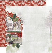 Simple Stories SV Rustic Christmas Cardstock 12X12 - Here Comes Santa Claus