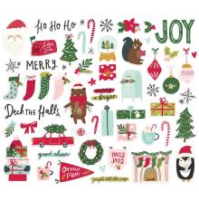 Simple Stories Bits &amp; Pieces Die-Cuts 60/Pkg - Holly Days UTGENDE