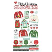 Simple Stories Sticker Sheet 6X12 - Ugly Christmas Sweater UTGÅENDE