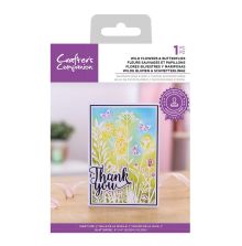 Crafters Companion Photopolymer Stamp - Wild Flowers &amp; Butterflies