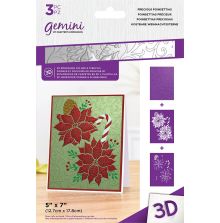 Gemini 3D Embossing Folder &amp; Stencil - Precious Poinsettias