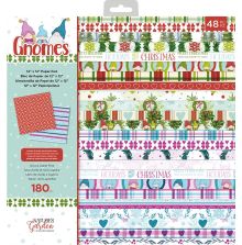 Natures Garden Paper Pad 12X12 - Garden Gnomes Christmas