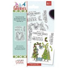 Natures Garden Garden Gnomes Stamp - Gnome Kissing Gate Christmas