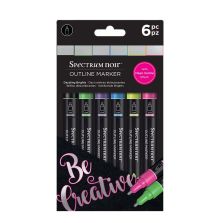 Spectrum Noir Outline Marker 6/Pkg - Dazzling Brights