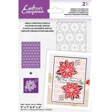 Crafters Companion Stencil - Perfect Poinsettias