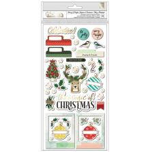 Vicki Boutin Warm Wishes Thickers Stickers - Merry &amp; Bright Phrases &amp; Icons