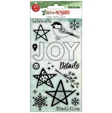 Vicki Boutin Acrylic Stamps 17/Pkg - Warm Wishes UTGENDE