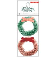 Crate Paper Bottle Brush Wreaths 4/Pkg - Busy Sidewalks