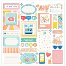 American Crafts Obed Marshall Chipboard Stickers 12X12 - Fantastico