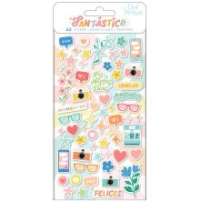 American Crafts Obed Marshall Mini Puffy Stickers 62/Pkg - Fantastico