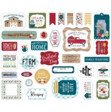 Echo Park Farmers Market Cardstock Die-Cuts 33/Pkg - Ephemera