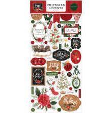 Carta Bella Happy Christmas Chipboard 6X13 - Accents