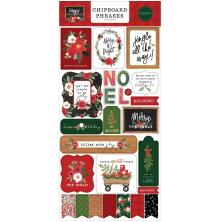 Carta Bella Happy Christmas Chipboard 6X13 - Phrases