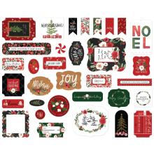 Carta Bella Happy Christmas Cardstock Die-Cuts 33/Pkg - Ephemera