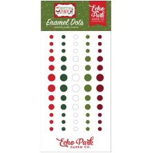 Echo Park Adhesive Enamel Dots 60/Pkg - Christmas Magic