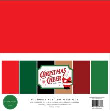 Carta Bella Solid Cardstock 12X12 6/Pkg - Christmas Cheer