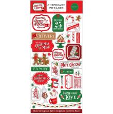 Carta Bella Christmas Cheer Chipboard 6X13 - Phrases