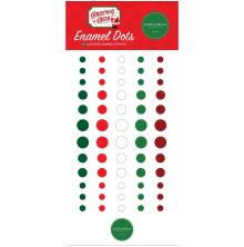 Carta Bella Adhesive Enamel Dots 60/Pkg - Christmas Cheer