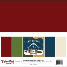 Echo Park Solid Cardstock 12X12 6/Pkg - The First Noel