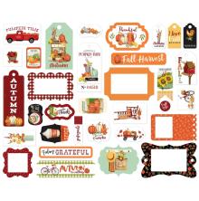 Carta Bella Welcome Autumn Cardstock Die-Cuts 33/Pkg - Frames &amp; Tags