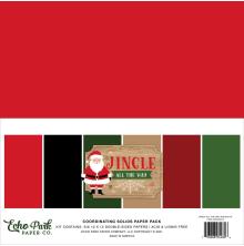 Echo Park Solid Cardstock 12X12 6/Pkg - Jingle All The Way