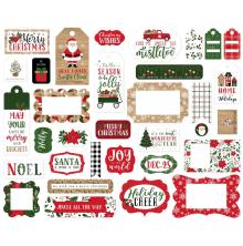 Echo Park Jingle All The Way Cardstock Die-Cuts 33/Pkg - Frames &amp; Tags