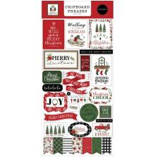 Carta Bella Home For Christmas Chipboard 6X13 - Phrases