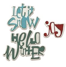 Tim Holtz Sizzix Thinlits Dies - Festive Words 665575