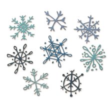 Tim Holtz Sizzix Thinlits Dies - Scribbly Snowflakes 665582