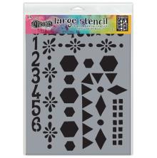 Dylusions Stencil 9X12 - Number Frame