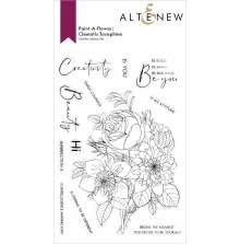 Altenew Paint A Flower - Clematis Josephine Outline