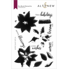 Altenew Clear Stamps 6X8 - Dry Brush Poinsettia