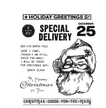 Tim Holtz Cling Stamps 7X8.5 - Jolly Santa
