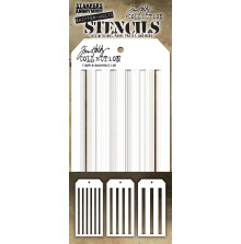 Tim Holtz Layered Stencil Set 3/Pkg - Shifter Multi Stripes  THSM03