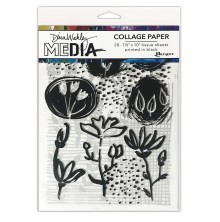 Dina Wakley MEdia Tissue Pack 7.5X10 20/Pkg - Things That Grow