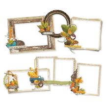 Simple Stories Layered Frames 6/Pkg - SV Country Harvest UTGENDE