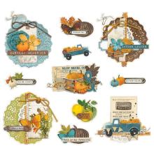 Simple Stories Chipboard Clusters 12/Pkg - SV Country Harvest