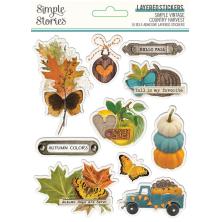 Simple Stories Layered Stickers 14/Pkg - SV Country Harvest