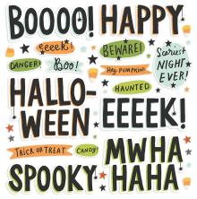 Simple Stories Foam Stickers 40/Pkg - Spooky Nights UTGENDE